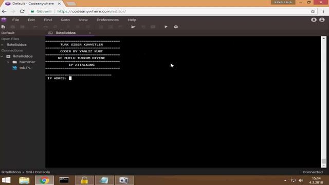 TÜRK SİBER KUVVETLER PERL DoS Script смотреть онлайн
