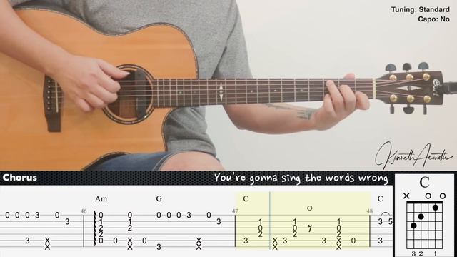 Riptide - Vance Joy | Fingerstyle Guitar | TAB + Chords + Lyrics смотреть онлайн