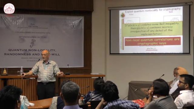 Quantum Non-locality, randomness and Free Will | Prof. Nicolas Gisin | 21Mar2018 | LR 1, ICC(Annexe смотреть онлайн