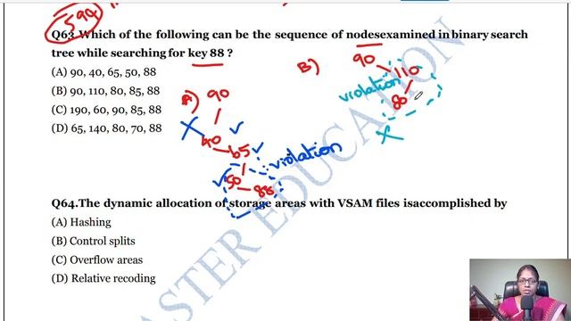 Sequence of Node examined in BST | UGC NET Computer science смотреть онлайн
