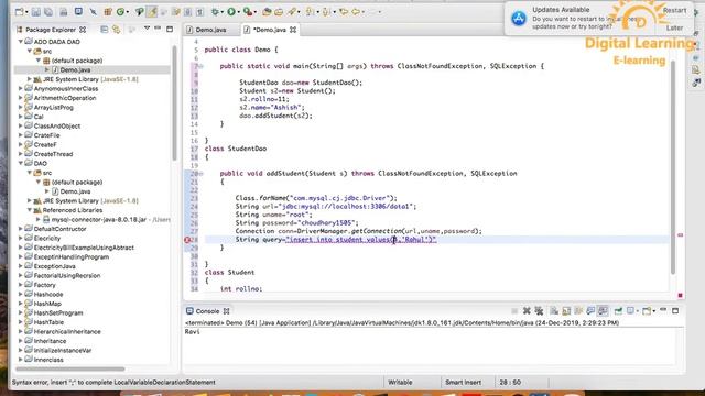 8 JDBC Insert Data Using DAO | Online Training Download app from below link смотреть онлайн