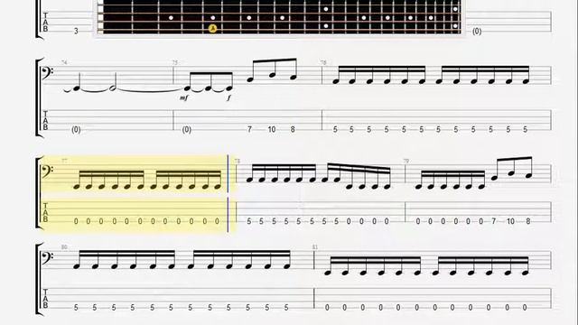 Beethoven Für Elise Metal BASS GUITAR TABLATURE смотреть онлайн