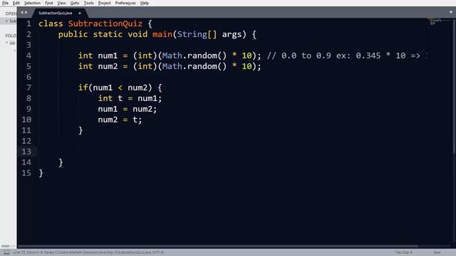 Subtraction Quiz Game in Java | Java programming tutorial for beginners by IdiotsDiary смотреть онлайн