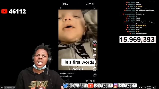 ishowspeed reacts to Little Baby First Words..? смотреть онлайн