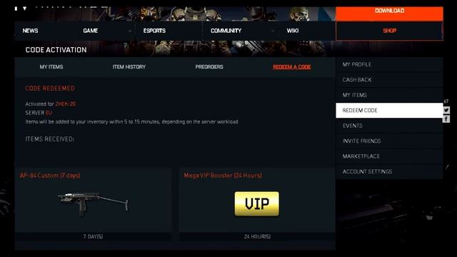 Euro Warface пин код Custom + Mega VIP + CARDS смотреть онлайн