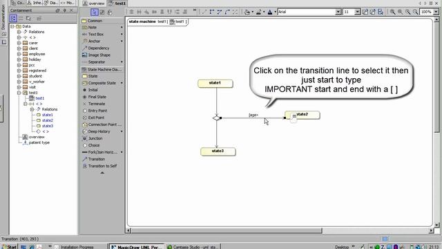 how to add guards to state diagram transitions in Magicdraw смотреть онлайн