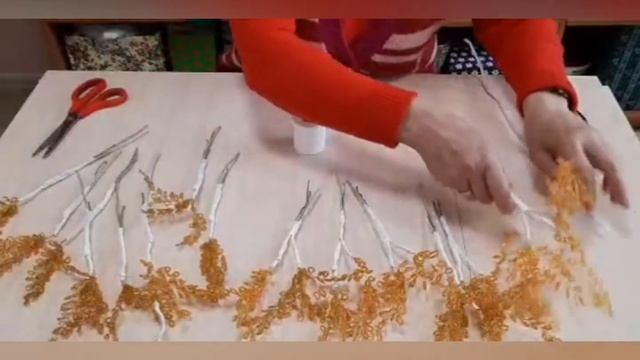 Созданию бисерного дерева "Осенняя берёза" смотреть онлайн