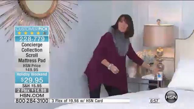 Concierge Collection Scroll Mattress Pad смотреть онлайн