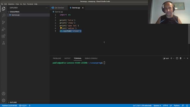 Borrar la terminal usando Python смотреть онлайн
