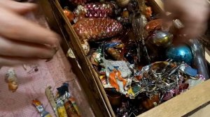 Ёлочные игрушки СССР ящик из подвала