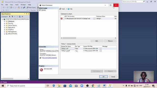 SQL Server|An error occurred when attaching the database смотреть онлайн