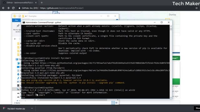 Interfacing LIDAR using Python смотреть онлайн