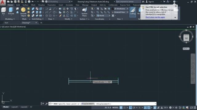 AutoCAD Floor plan for beginners Part 2, Placing Windows #floorplans #AutoCAD смотреть онлайн