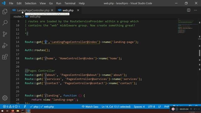 4 Laravel Landing Page Controller, Migration, Register new user in Users Table смотреть онлайн