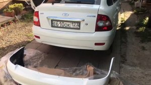 ТЮНИНГ ПРИОРЫ !!! СТАВИМ ПРИОРА 2 Бампер !!! Установка заднего бампера Приора 2 хэтчбек !!!