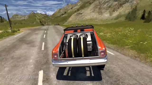 Massive Spike Strip Pileup Crashes #9 – BeamNG Drive | CrashBoomPunk