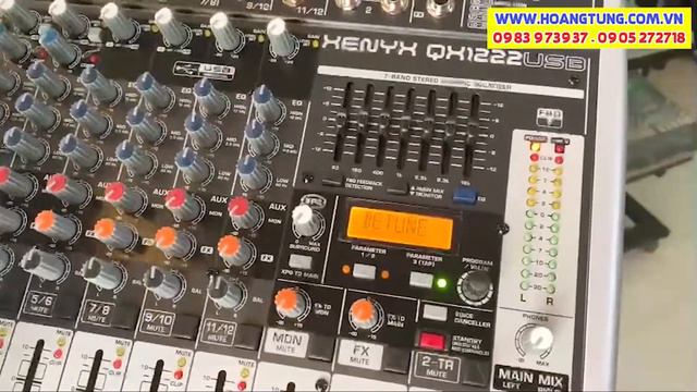 Behringer QX1222 USB // Mixer 12 Ngõ Vào Tích Hợp Multi-FX Klark Teknik, EQ Báo Hú, USB смотреть онлайн