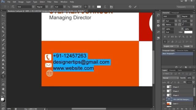 How to Create Simple Visiting Card in Adobe Photoshop CS6 I Malayalam смотреть онлайн