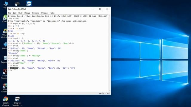 Python#9 - Use of dictionary & its member functions смотреть онлайн