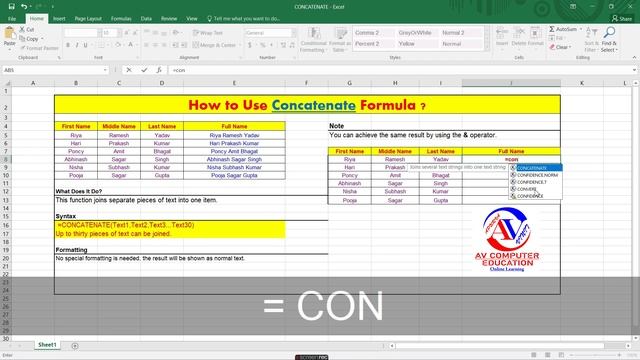 Advance Excel Formula || How do you CONCATENATE cells in Excel? смотреть онлайн