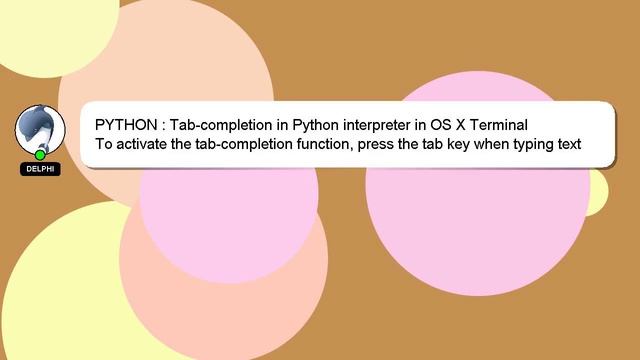 PYTHON : Tab-completion in Python interpreter in OS X Terminal смотреть онлайн