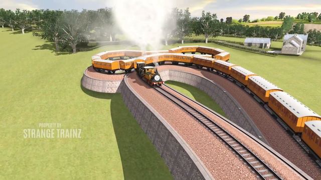 WOW!! This Crane Train Passes Through Strange Band-Shaped Railroads | Trainz Railroad Simulator 201