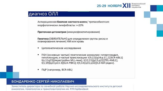 XII ВКП КС4 Проблемы пациентов с онкогематологией смотреть онлайн
