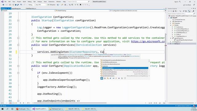 [Part 16] - Build an ASP.NET Core 3.1 Web API and Consume with MVC (Registering in Startup Class) смотреть онлайн