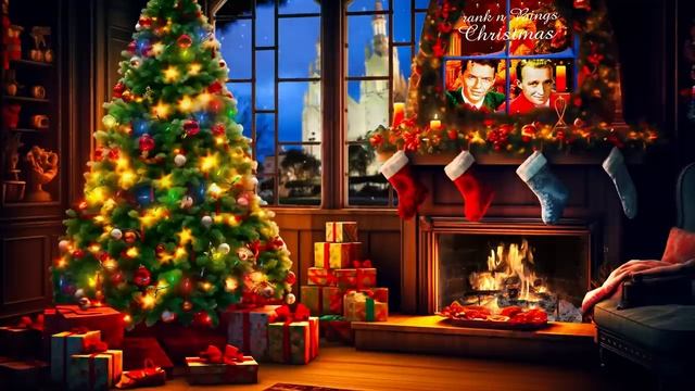 Nat King Cole, Frank Sinatra, Elvis Presley, Bing Crosby ? Best Old Christmas Songs with Fireplace смотреть онлайн