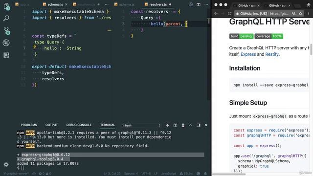 LESSON 14 - Create GraphQL Server using express graphql смотреть онлайн