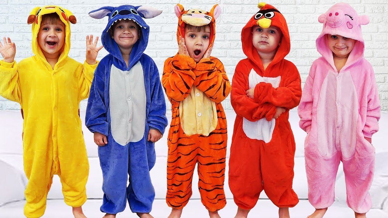 Learn Colors with Five Little Babies Jumping On The Bed Educational Videos Good Song for kids смотреть онлайн