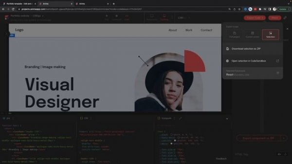 How to Transform Design into React Code using Anima | Build React Portfolio Website Figma Design