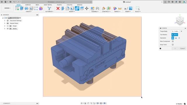 How to import a STEP file into Fusion 360 and convert it to a single body смотреть онлайн