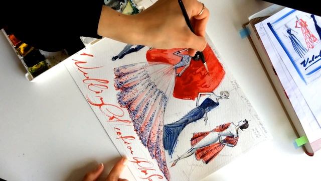 ?FASHION SKETCH: Рисую Свадебную Коллекцию Акварелью/ Wedding Collection in Watercolour смотреть онлайн