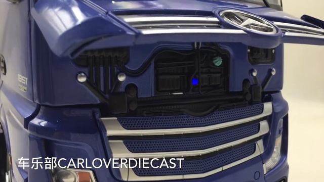 NZG - MERCEDES BENZ ACTROS GIGA SPACE truck tractor in scale 1:18 (Blue) смотреть онлайн