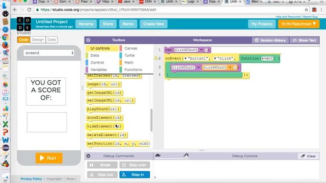 Click Button Game App Lab смотреть онлайн