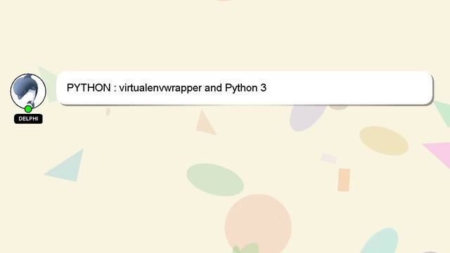 PYTHON : virtualenvwrapper and Python 3 смотреть онлайн