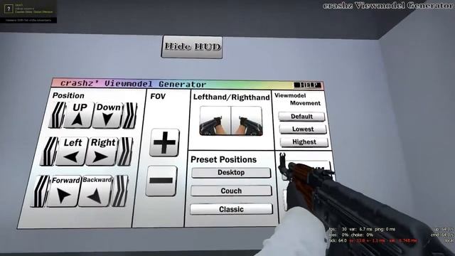CS:GO - Настройка положения рук смотреть онлайн