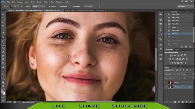 #44 How To Use Patch Tool In Photoshop In Hindi Part 1 | Photoshop Tools Tutorials For Beginners