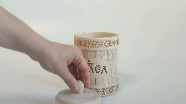 Туесок деревянный для меда 1,0 кг. Арт. 7034