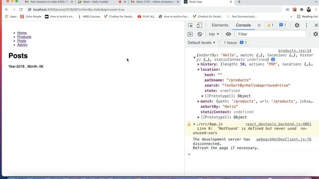 Part 9 Query String | Routing in React | ReactJS in Hindi смотреть онлайн
