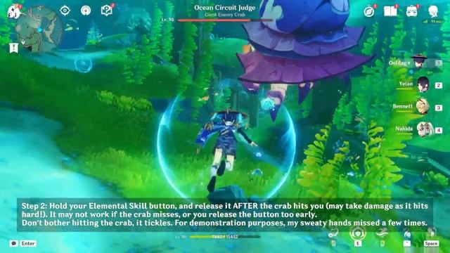 How to defeat Ocean Circuit Judge - Giant Enemy Crab - Genshin Impact смотреть онлайн