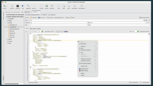 In Place MongoDB Data Editing | Using Studio 3T смотреть онлайн