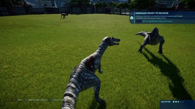 Jurassic World Evolution: Suchomimus pair vs Carnotaurus pair (Base Genome) смотреть онлайн
