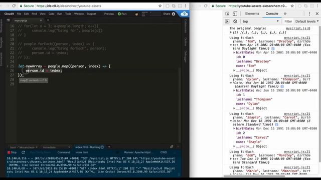 Using: while vs forEach vs map vs filter vs for vs find to loop arrays in Javascript смотреть онлайн