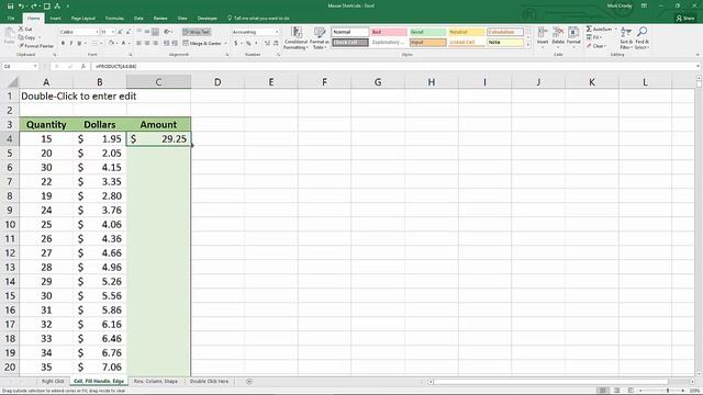 Excel Keyboard Shortcuts: Mouse Shortcuts смотреть онлайн