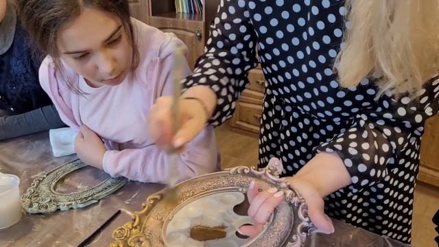 Мастер-класс винтажной рамки. Воскресная школа в Губино. смотреть онлайн