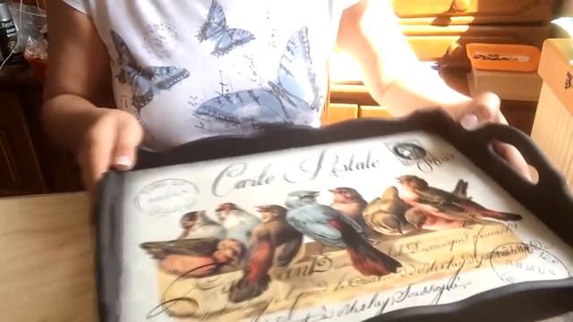 DIY TOP 5 IDEAS FOR DECOUPAGE WOODEN TRAY / DECOUPAGE IDEAS смотреть онлайн