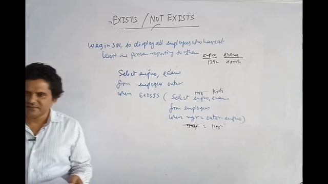 EXITSTS IN SQL | NOT EXISTS IN SQL | USE OF EXISTS IN CORRELATED SUBQUERY | USE OF NOT EXISTS ORACL смотреть онлайн