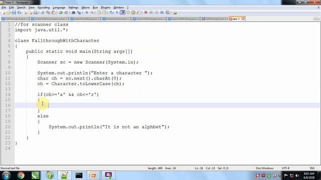 Topic 5 Fall Through With Character In Java Programming смотреть онлайн